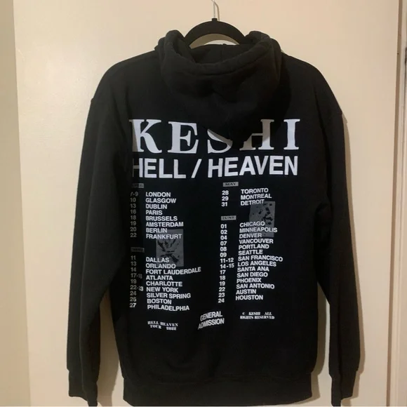 Keshi Hell/Heaven 2022 World Tour Hoodie in Black